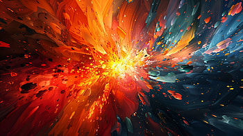 Maximalist Explosion: A Vibrant Experience, maximalist, explosion, Abstract HD wallpaper