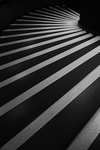 Bw, Chb, Stairs, Ladder, Steps, Twisting, Torsion HD phone wallpaper