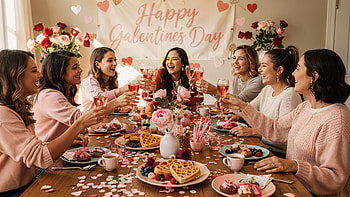 Galentine's Day : Friends' Brunch & Bubbly Celebration, Friendship, Valentine's Day, Party HD wallpaper