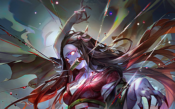 Nezuko Kamado, battle, Demon Slayer, protagonist, Demon Slayer Kimetsu no Yaiba, creative, manga, Demon Hunter, Nezuko Kamado Kimetsu no Yaiba, Kamado Nezuko HD wallpaper
