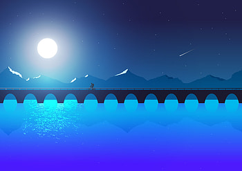 Bicycling Alone Night Road Illustrator , bicycle, artist, artwork, digital-art, behance HD wallpaper