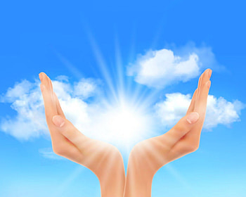 Feel , clouds, sparks, hands, sky HD wallpaper
