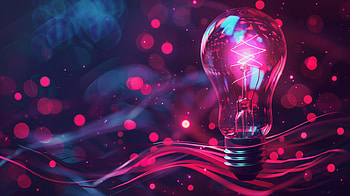 Neon Light Bulb - Electric Glow Background, light bulb, neon HD wallpaper