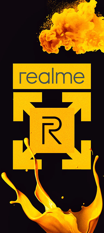 Realme ilusion, fondo, xiaomi, pantalla, samsung, amarillo, logo HD phone wallpaper
