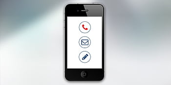 Smart showing communication icons for call, email, and messaging on screen. HD wallpaper