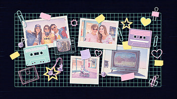 Retro Scrapbook Collage — Vintage Memories, Scrapbooking, Polaroid, Vintage TV HD wallpaper