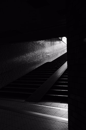Dark, Stairs, Ladder, Tunnel HD phone wallpaper
