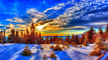 0 Winter Sunset Winter Sunset Full HD wallpaper