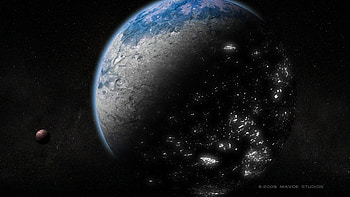 Preview earth, day, night, urbanization, progress HD wallpaper
