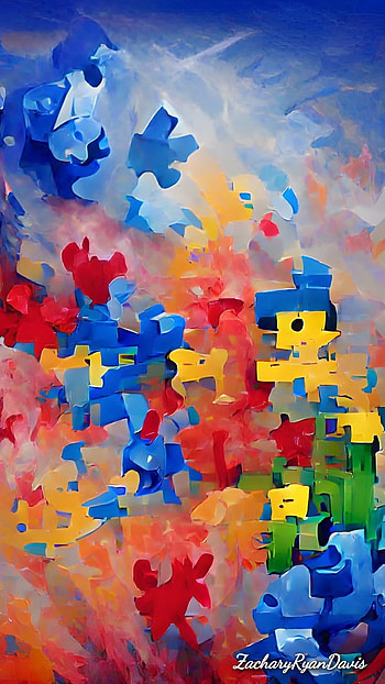 Autism Awareness, orange, colorfulness HD phone wallpaper