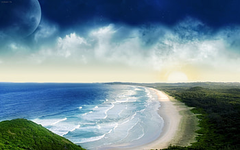 Landscape, Nature, Sky, Sea, Clouds HD wallpaper