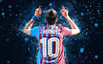 Jennifer Hermoso, , 2022, FC Barcelona, blue neon lights, french footballers, LaLiga, womens football, Barca, Barcelona FC, football, Jennifer Hermoso , soccer, Jennifer Hermoso Barcelona, La Liga, FCB HD wallpaper
