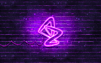 AstraZeneca violet logo, , violet brickwall, AstraZeneca logo, Covid-19, Coronavirus, AstraZeneca neon logo, Covid vaccine, AstraZeneca HD wallpaper