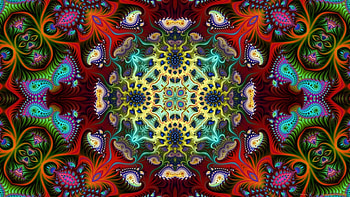 Fractal World, Colored, Abstract, Beautiful, World HD wallpaper
