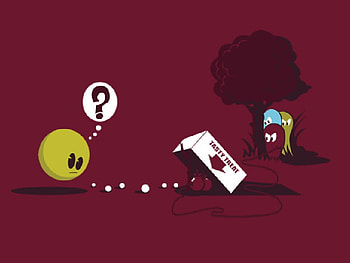 I Wonder, fruit, funny, ghost, pacman HD wallpaper