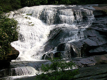 Triple Falls 1, trees, ashellvill, water, fall HD wallpaper