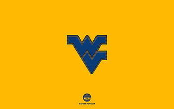 West Virginia Mountaineers, yellow background, American football team, West Virginia Mountaineers emblem, NCAA, West Virginia, USA, American football, West Virginia Mountaineers logo HD wallpaper