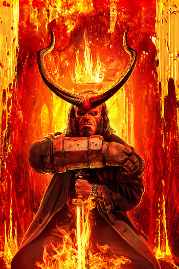 Red, Hellboy, David Harbour, 2019 movie HD phone wallpaper