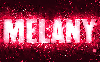 Happy Birtay Melany, , pink neon lights, Melany name, creative, Melany Happy Birtay, Melany Birtay, popular american female names, with Melany name, Melany HD wallpaper