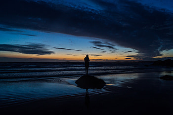 Sunset, Dark, Silhouette, Loneliness, Alone, Lonely HD wallpaper