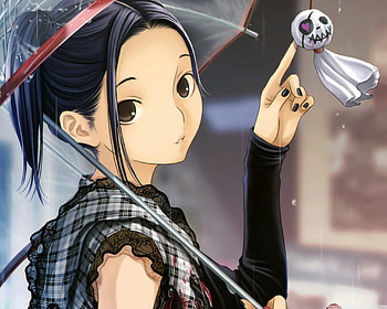 anime girl, girl, white, black, anime HD wallpaper
