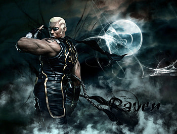 Raven, moon, fantasy, game, agent, tekken, dark HD wallpaper