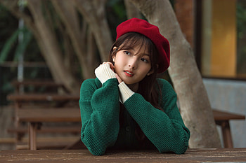 Elegant Asian Woman in Cozy Autumn Style | Ultra, woman, asian HD wallpaper