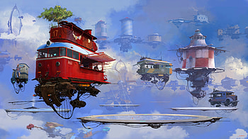 Art, House, Sci-Fi, Future, Van HD wallpaper