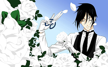Anime, Flower, Guy, Brunette, Brunet, Gardener HD wallpaper