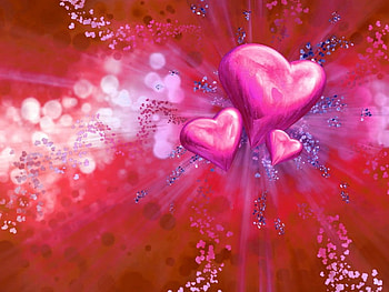 Love Love, pink, heart, love, red HD wallpaper