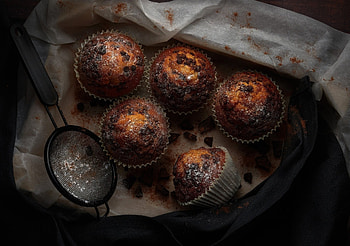 Cupcake, sweet, coffee, food HD wallpaper