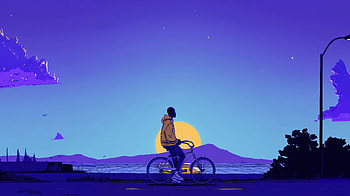Bicycle Ride Along Coastal, bicycle, coastal, artist, artwork, art, digital-art, ai HD wallpaper