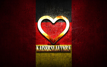 I Love Kaiserslautern, german cities, golden inscription, Germany, golden heart, Kaiserslautern with flag, Kaiserslautern, favorite cities, Love Kaiserslautern HD wallpaper