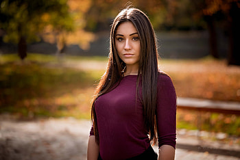 Long Hair Girl Outdoors Depth Of Field, girls, model, depth-of-field, model, outdoors, long-hair, brunette HD wallpaper
