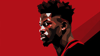 Dynamic Basketball Star Geometric Art, Jimmy Butler, Sports HD wallpaper