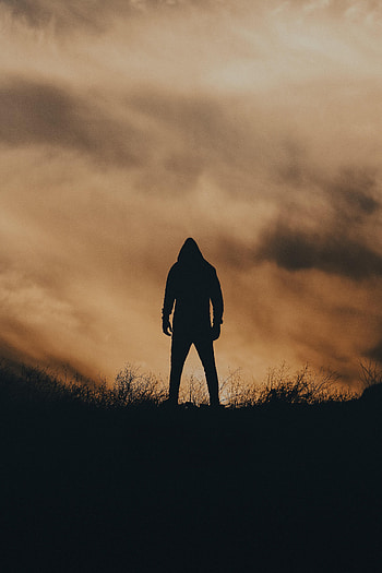 Twilight, Dark, Silhouette, Dusk, Human, Person, Loneliness HD phone wallpaper