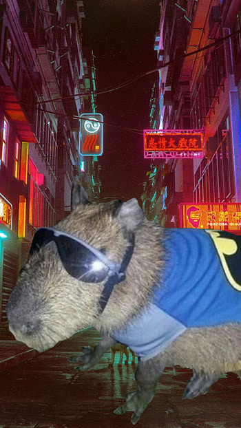Capybra dril, magenta, midnight, capybara, ayyou, somalian_drill, drill HD phone wallpaper