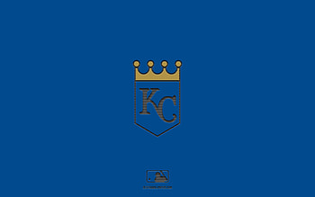 Kansas City Royals, blue background, American baseball team, Kansas City Royals emblem, MLB, Missouri, USA, baseball, Kansas City Royals logo HD wallpaper