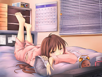 Anime Girl Sad Lying On Bed, anime-girl, anime, sad, alone HD wallpaper