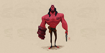 Hellboy, superhero, artwork HD wallpaper