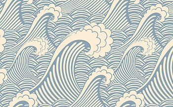 Waves art, blue, waves, art, texture, pattern HD wallpaper