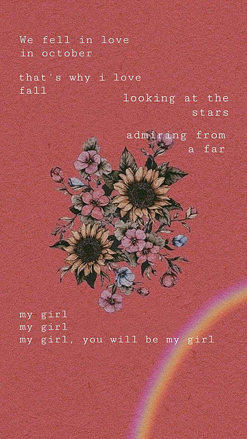 Girl in red, pink, lyrics HD phone wallpaper