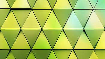 Green glowing texture, triangles, pattern HD wallpaper