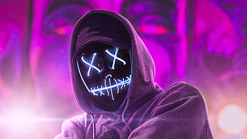 Hoodie Neon Guy Abstract , anonymus, neon, hoodie, graphy, artist, artwork, digital-art HD wallpaper