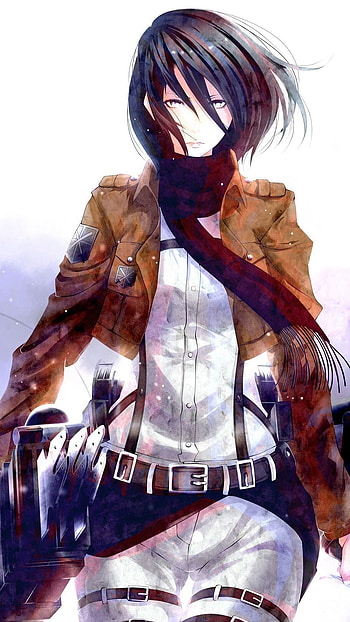 Fierce mikasa, anime, mikasa ackerman, attack on titan HD phone wallpaper
