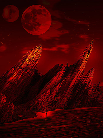 Art, Rocks, Dark, Silhouette, Loneliness HD phone wallpaper