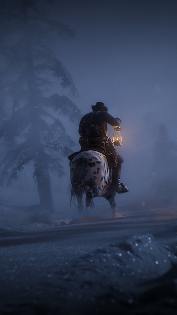 Red Dead Redemption 2: Night Ride , video game, Red Dead Redemption 2 HD phone wallpaper