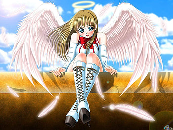 Anime Angel, angel, wall, anime, female HD wallpaper