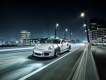 Porsche White On Road, porsche, cars, behance HD wallpaper