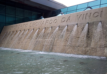 Leonardo da Vinci-Fiumicino Airport, Rome Fiumicino, Zurich fountains, travel graphy HD wallpaper